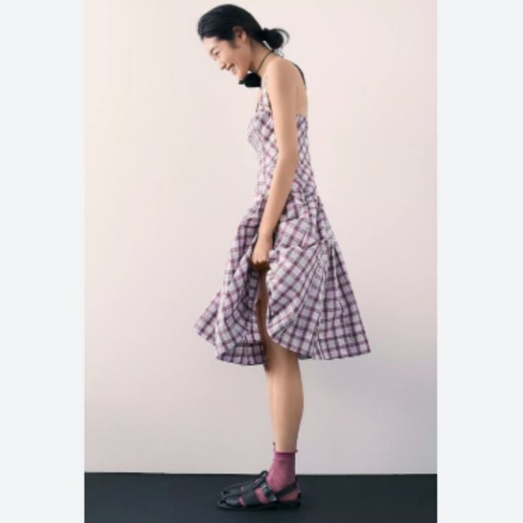 Brand New by Anthropologie Maeve Square-Neck Drop-Waist Midi Dress - Picture 4 of 11